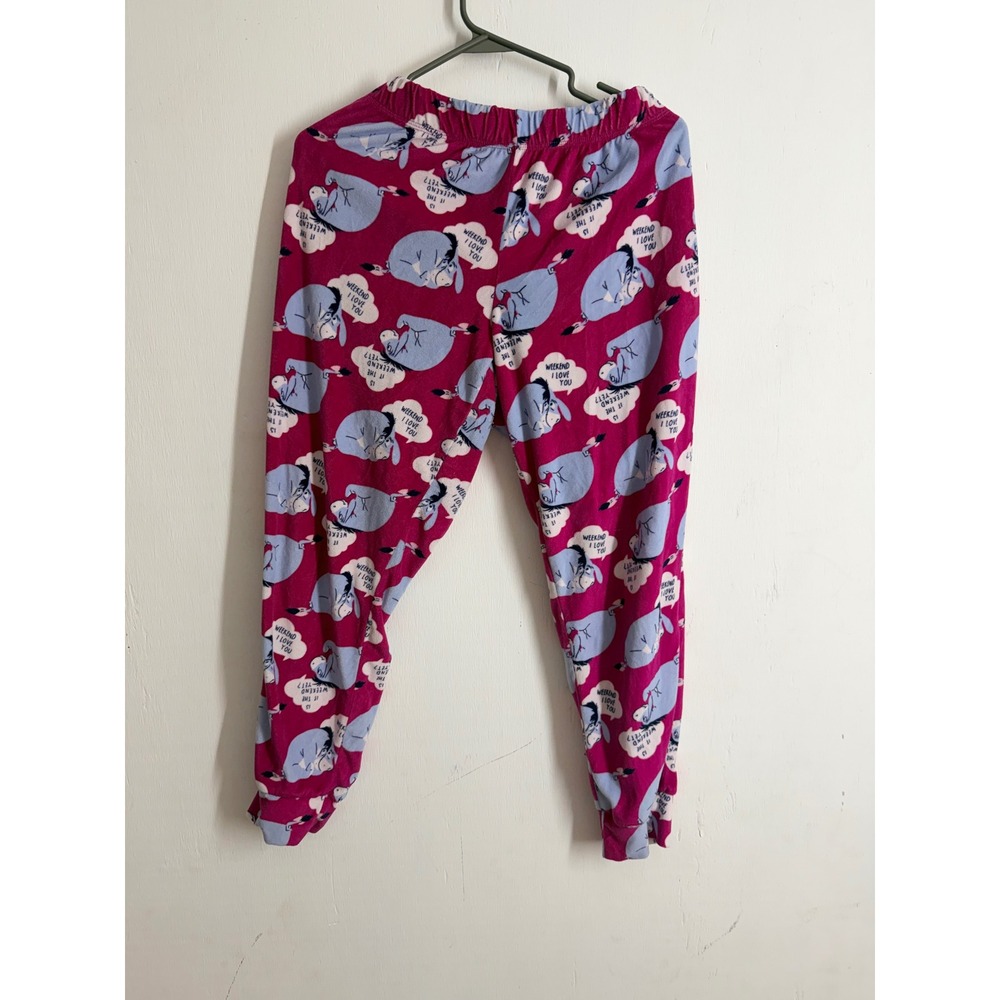 Disney Eeyore Pajama Pants Womens Medium Magenta Pink Winnie The Pooh Sleepwear